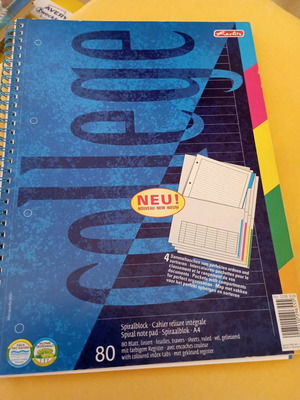 Notebook A4 with 5 subjects new