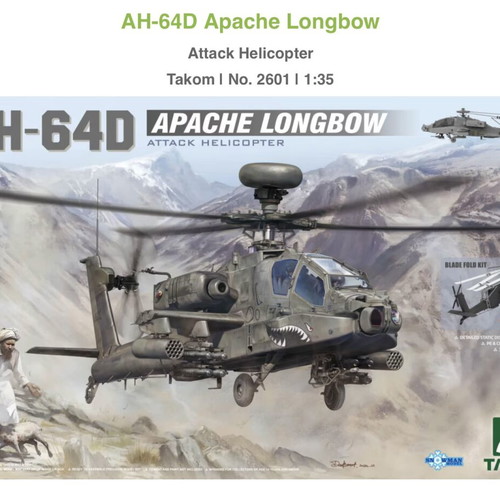 Takom AH-64D Apache Longbow Attack Helicopter 1:35 model new