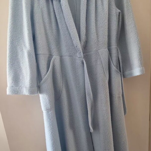 Women's Long House Robe sky blue like new, size M