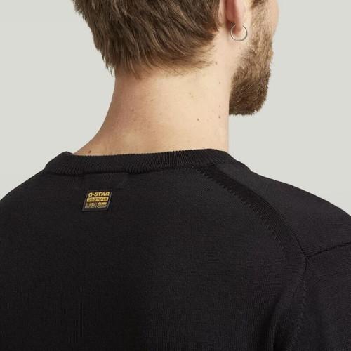 G-Star Raw Premium Core men's sweater new, 100% merino wool, black, M/L/XL