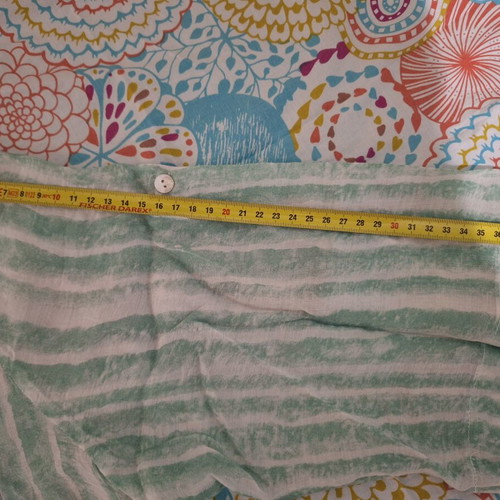Striped shirt white and mint like new, size L-XL