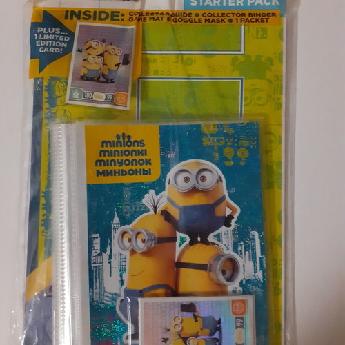 Minions album and cards new, sealed pack