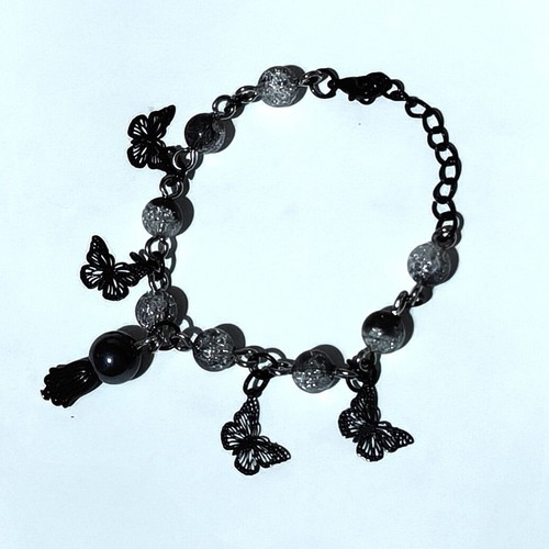 Butterfly dark bracelet like new, gothic style