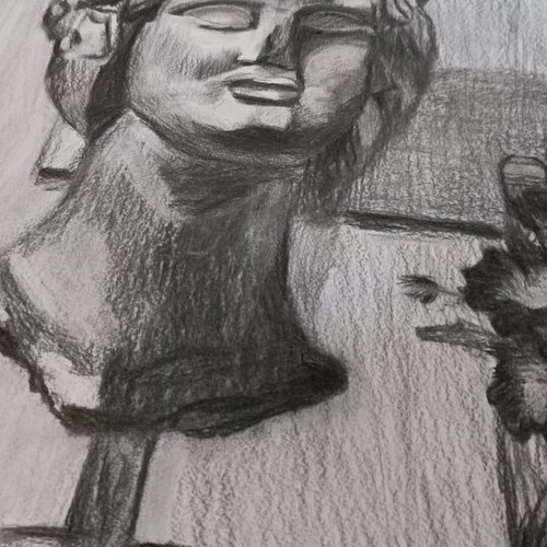 Portrait Ilios charcoal drawing new