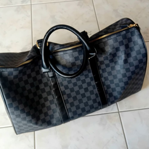 Travel bag, black and grey, approx. 75x25 cm