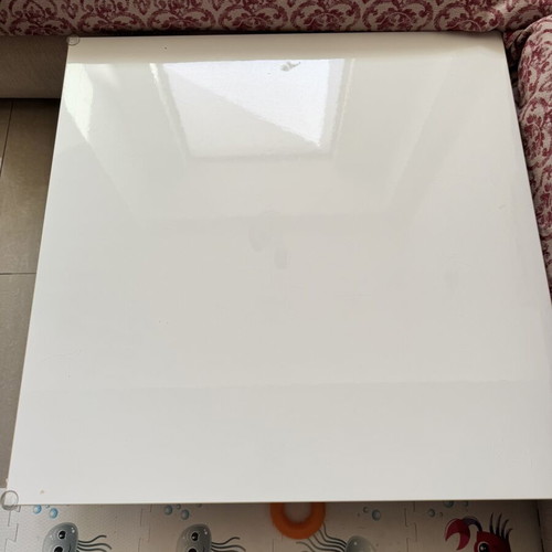 IKEA coffee table lacquered square with drawers and metal legs