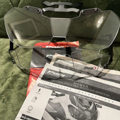 Puig Headlight Protector Clear for Honda CRF1100L Africa Twin 20-23 like new