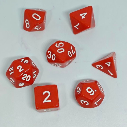 RPG polyhedral dice set 7 pieces like new