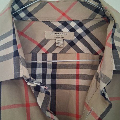 Burberry shirt unisex large, excellent condition, beige and brown