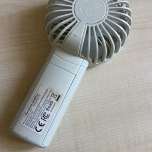 T3my handheld fan with AAA batteries