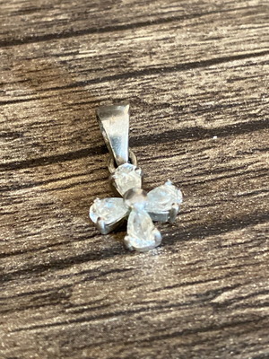 Silver cross with stones like new