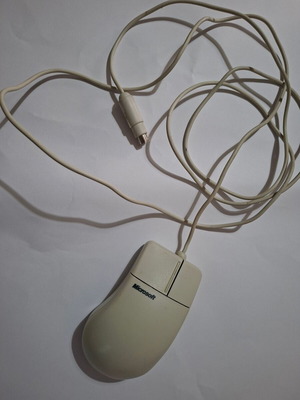Microsoft Mouse model 2.1A PS/2 used, fully functional ball mouse