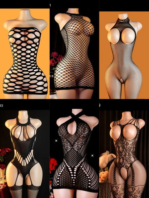 Sexy lingerie set of 6 pieces black, new