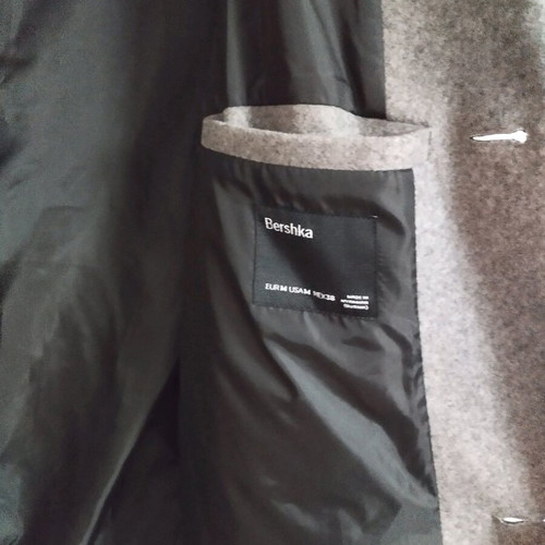 Bershka gray coat size M like new