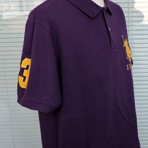 U.S. Polo Assn. Oversized Purple Polo Shirt, Size L