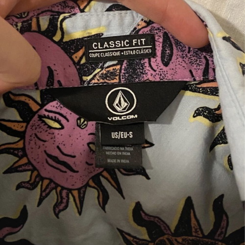 Volcom Ozzy Sun Skater Button Up Shirt like new, colorful, size S