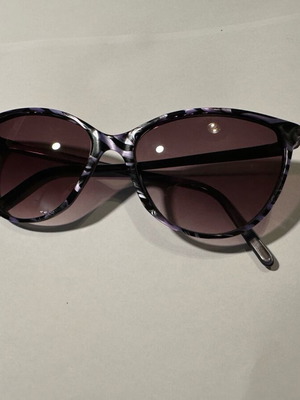 Tauschek Vintage Oversized Cat-Eye Sunglasses purple/black pearly, new