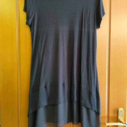 Black blouse with black and white stripe, like new