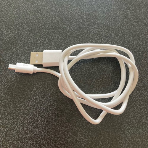 White USB-A to Micro-USB data and charging cable like new
