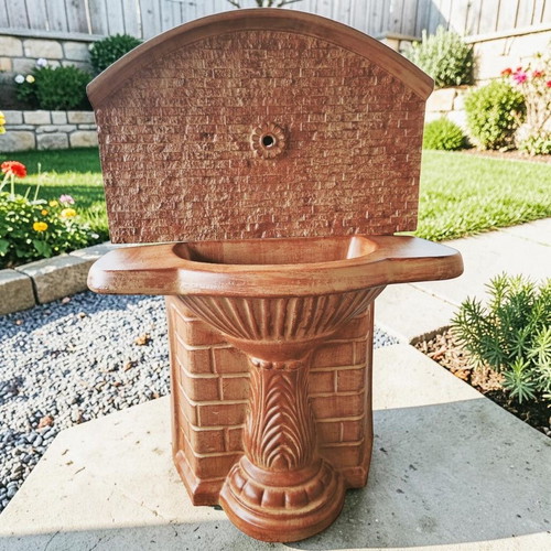 Concrete garden sink Veselina new, beige and brown