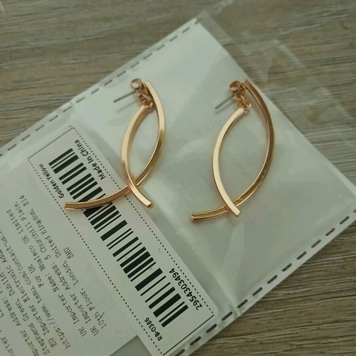 Earrings new unworn golden