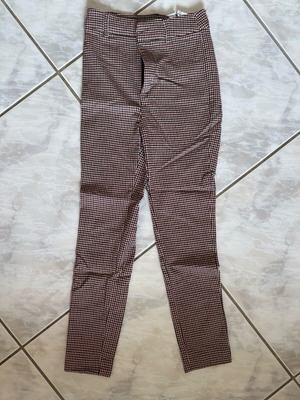Stradivarius fabric checkered pants like new, size S 36
