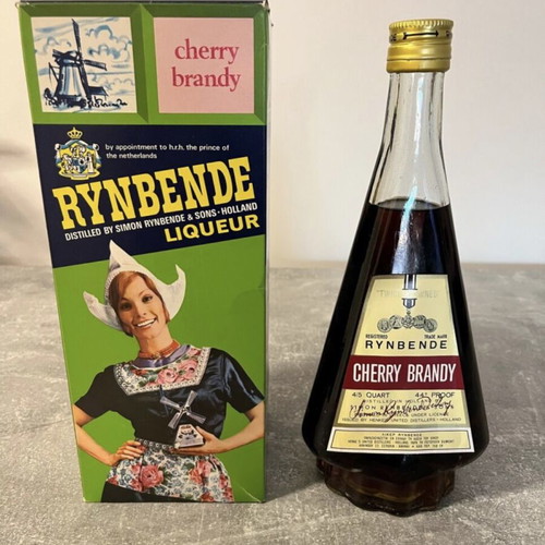 Vintage liqueur set Rynbende, Coutsicos and 3 miniature bottles