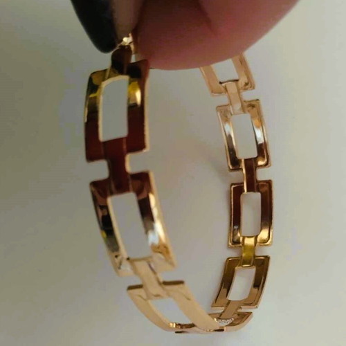 Bracelet with geometric design new, gold one size