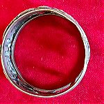  1900 Γαλλικό επάργυρο δαχτυλίδι για κουβέρ