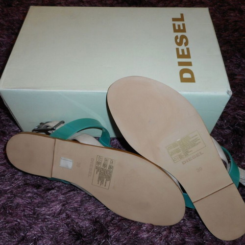 Diesel Himalie sandals new, size 39, green and turquoise