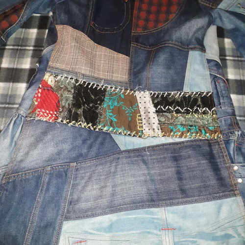 Desigual denim coat size S like new with denim bag