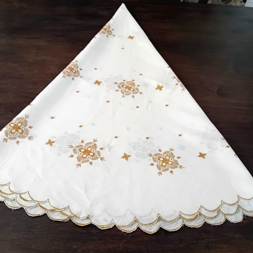 Tablecloth with Handmade Karsaniko Embroidery, New, Linen Fabric
