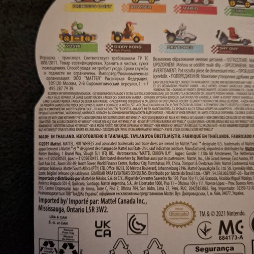 DIDDY KONG Pipe Frame Mario Kart Hot Wheels 2019 καινούργιο