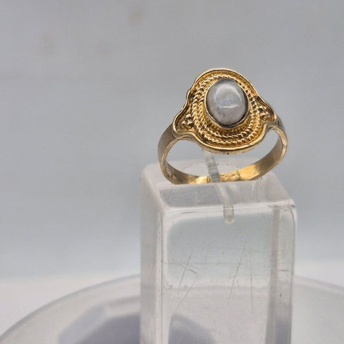 Moonstone Crystal Brass Ring new