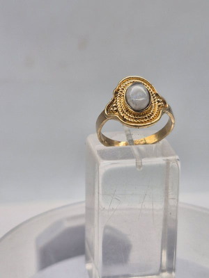 Moonstone Crystal Brass Ring new