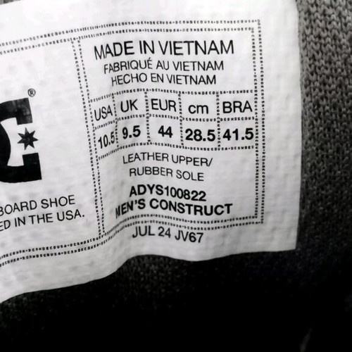 DC Construct Army shoes new, size 44