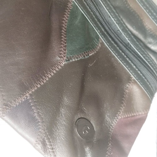 Vintage Leather Patchwork Handbag like new, 80s/90s style