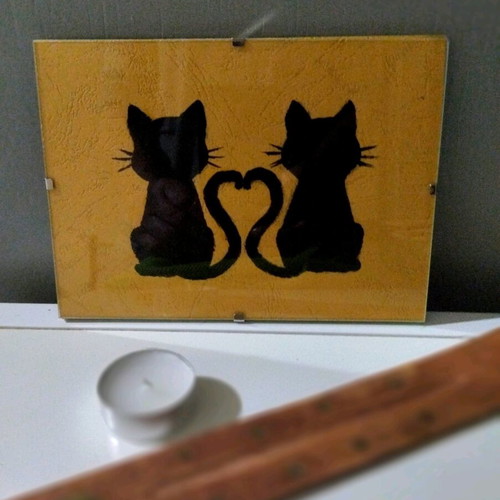 Handmade embossed paper painting with frame new