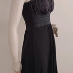 Active Girl evening mini strapless dress like new, black with gold details