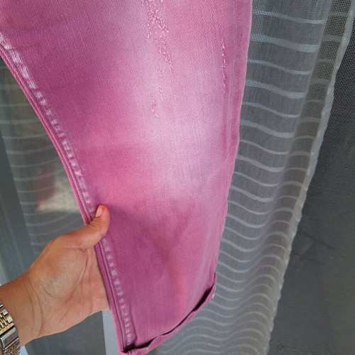 Fracomina pink capri jeans vintage pants used, size 46