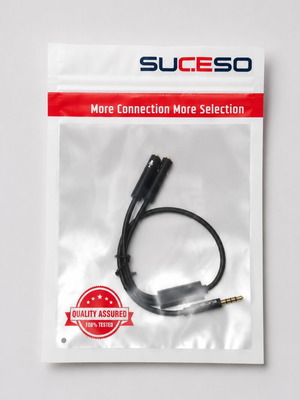 Suceso Headset Splitter 3.5mm για ακουστικά και μικρόφωνο