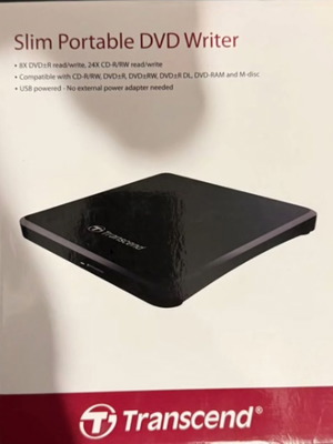 Transcend Slim Portable εξωτερικό DVD writer, σφραγισμένο