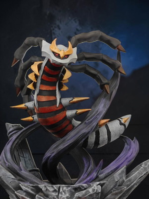 Pokémon Giratina Origin Forme φιγούρα από ρητίνη, ζωγραφισμένη στο χέρι 15 εκ.