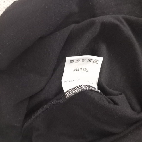 Women's short-sleeve black cotton blouse medium like new