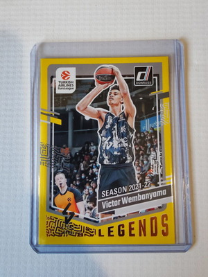 Victor Wembanyama Legends Yellow Flood Card 2023-24 Panini-Donruss Euroleague Basketball new