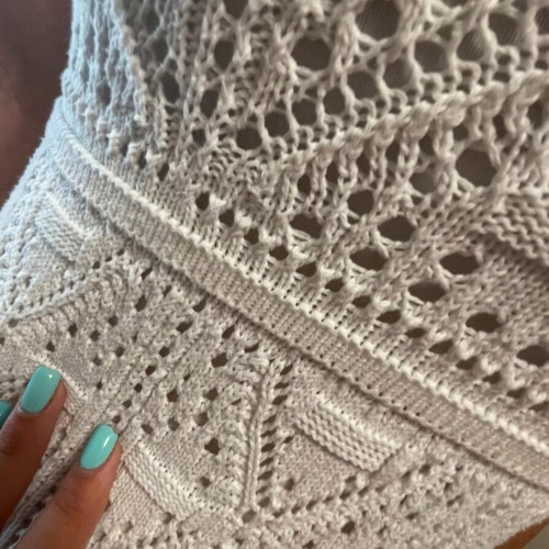 Zara white knitted mini dress like new with square neckline
