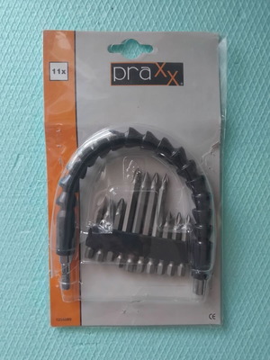 Praxx tool with flexible extension and 10 screwdriver bits new