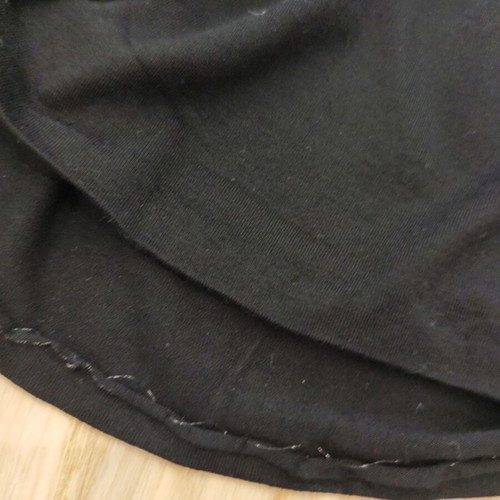 Olsen black draped midi dress with ring like new