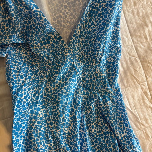 Samsoe Samsoe mini floral dress like new, white and blue