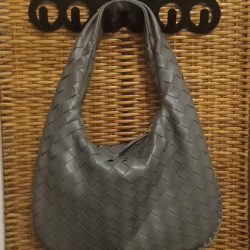Paris Bag Shoulder grey like new, vegan PVC